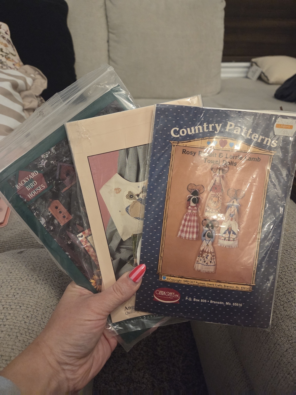 Lot of 3 Vintage 1989-1994 Unused Craft & Quilting Patterns